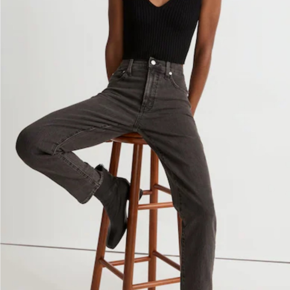 Madewell Charcoal Straight Leg Jeans
